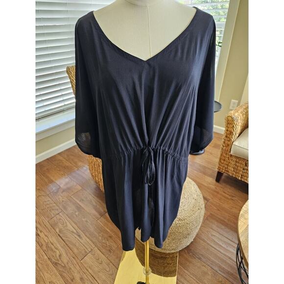 Lands' End Other - Lands' End Womens Swim Cover-Up Size XL Petite Black Beach Pool Resortwear